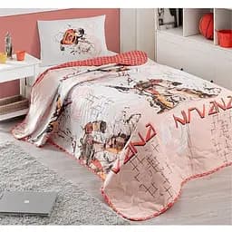 Покривало стьобане з наволочкою Eponj Home Nirvana 220х160 см червоний (2000022095310)