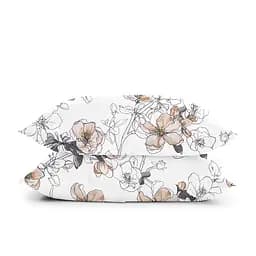 Комплект постільної білизни Cosas Pastel flowers CS1 Євро бежевий (FlowersBeigeWhite_111Urban_200) - мініатюра 4