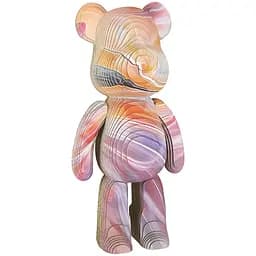 Конструктор картонний 3D-пазл Bearbrick помаранчево-рожевий (ZX-154)
