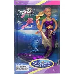 Детская кукла Русалка Bambi 20983 меняет цвет волос Фиолетовый