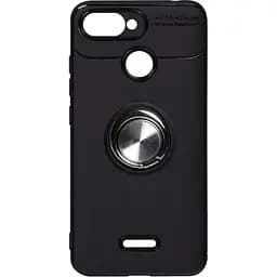Чехол-накладка Toto Car Magnetic Ring TPU Case Xiaomi Redmi 6A Black/Silver