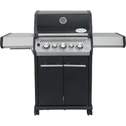 Газовий гриль Santos S-318 Black з бічним і заднім пальником чорний (900273)