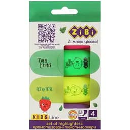 Набор текст-маркеров ZiBi Tutti - Frutti Kids Line 4 шт. (ZB.2702)