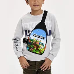 Сумка через плечо детская Minecraft Крипер 29х17 см сумка слинг для мальчика (02093)