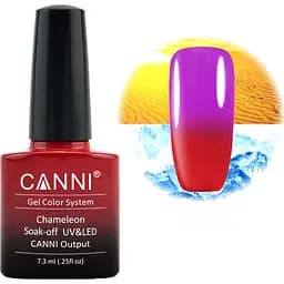 Термо гель-лак Canni 343 червоний - бузковий 7.3 мл