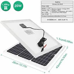 Портативна сонячна панель BIGBlue B433 20W Solar panels - мініатюра 5