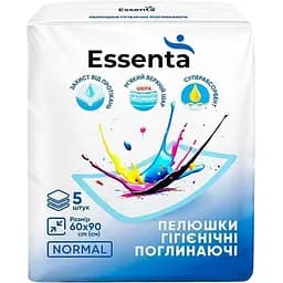 Пелюшки гігієнічні Essenta Normal 60 х 90 см 5 шт.