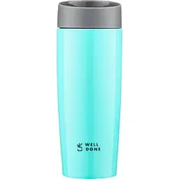 Термокружка Well Done бирюзовая 380 мл (WD-7053T)
