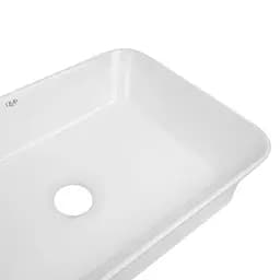 Умивальник Qtap Virgo накладний прямокутний 490x350x110 мм White + донний клапан PU02, Білий - мініатюра 5