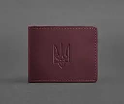 Кожаная обложка для удостоверения с гербом, бордовый Crazy Horse