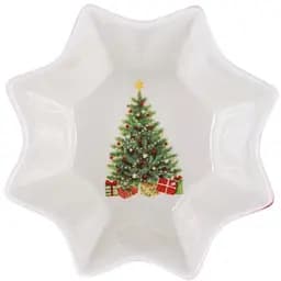 Салатник Lefard Christmas Delight 13 см білий з червоним (985-121) - мініатюра 2