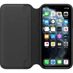 Оригінальний шкіряний чохол-книжка Apple Leather Folio для iPhone 11 Pro (5.8") Black MX062ZM/A - мініатюра 4