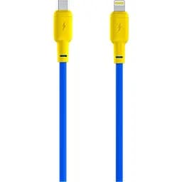 Кабель Gelius Full Silicon Type-C to Lightning GP-UCN001CL 1.2 м Yellow/Blue