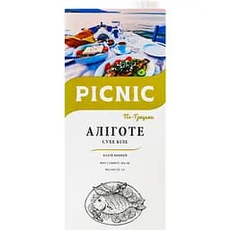 Напиток винный Picnic Алиготе по Гречески белое сухое 1 л
