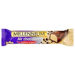 Шоколад Millennium Air Chocolate пористий молочний та білий 22 г