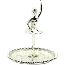 Подставка под кольца балерина 9.5х8.5х7.5 см серебро (2581lq)