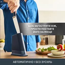 Ніж кухонний шеф-кухаря Tefal EverSharp 2 предмети 16.5 см нержавіюча сталь, бакеліт, чорний kuh0014570 - мініатюра 5