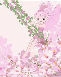 Набір для розпису по номерах Катаючись на гойдалці, Strateg, 30x40 см, SS6691