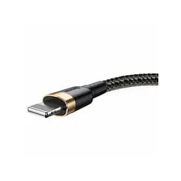Кабель Baseus Cafule Cable USB to lightning 2.4A 1m CALKLF-BV1 Black-Gold - мініатюра 2