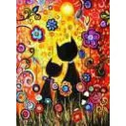 Алмазна мозаїка за номерами Коти, 30x40 см, полотно на рамі