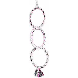 Іграшка для птахів TatraPet Dodo гойдалка кільця з мотузки 53 см