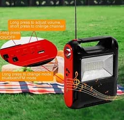 Переносной фонарь с солнечной панелью Voltronic JY-108+Solar, 2 режима, аккумулятор, 2 лампочки 3W, USB выход - мініатюра 7
