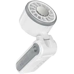 Портативний вентилятор Hoco HX604 handheld folding fan 3000 mAh White - мініатюра 3