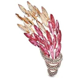 Брошь Веточка розовая