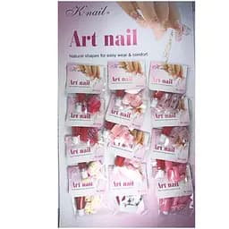 Ногти накладные цветные с рисунком и камешками Art Nail 14315 упаковка 12 шт., 03