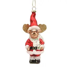 Елочное украшение "Олень-Санта" 5*4,5*13 см, YQ1409368