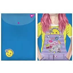 Папка-конверт на кнопці А4 Yes Smiley Girl 491882 (5056137175901)(SC)