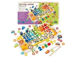 Логічна дерев’яна дошка Автобус, WToys