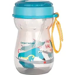 Поїльник Canpol babies з трубочкою 350 мл бірюзовий