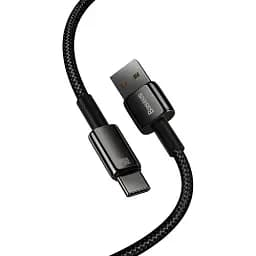 Кабель Baseus Tungsten Gold Fast Charging Cable USB to Type-C 100W 2m CAWJ000101 Black - мініатюра 5
