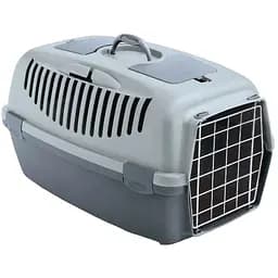 Переноска для тварин Stefanplast Gulliver 2 з металевими дверима до 8 кг світло-бірюзова/металево-синя (97043)