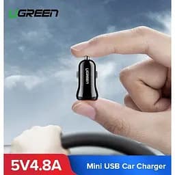 Автомобільний зарядний пристрій Ugreen ED018 24W 2xUSB Charger чорний - мініатюра 7