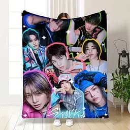 Плед плюшевий подарунковий 3D Ера Stray Kids 160х200 см 160 см, 135 см