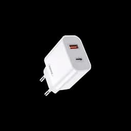 Мережевий зарядний пристрій Remax Surie 2 порта USB + Type-C 20W PD+QC Белый (RP-U68)