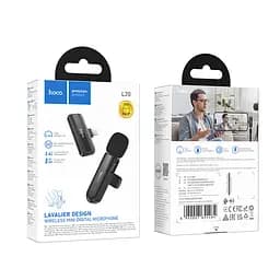 Мікрофонна система бездротова Hoco L20 Fair wireless microphone iP чорний - мініатюра 2