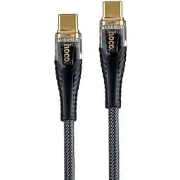Кабель Hoco U121 Gold standard Transparent Discovery Edition 60W data cable T-C to T-C Черный