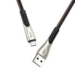 Кабель Hoco U48 Micro USB Superior speed 1 метр черный усиленный