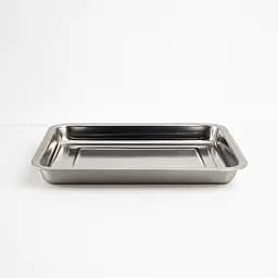 Противень из нержавеющей стали форма для запекания и выпечки 35.5 х 26.5 х 4 см Серый 87971
