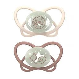 Пустушка силіконова Nip Мій метелик Ніч, 5-18 міс., 2 шт., бежевий (38653-51)