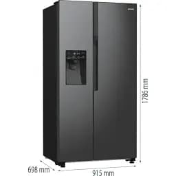 Холодильник Gorenje SBS 179х70х92 см 2 двері 376(190) л А++ NF+ Інв. диспенсер генератор льоду Зовн. Диспл чорний - мініатюра 6