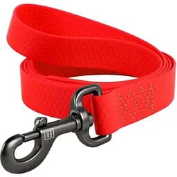 Повідець для собак Waudog Waterproof, водостійкий, S, 122х1,5 см, червоний