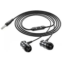 Навушники Borofone Platinum металеві універсальні earphones with microphone BM75 1.2m Hi-Fi чорні - мініатюра 6