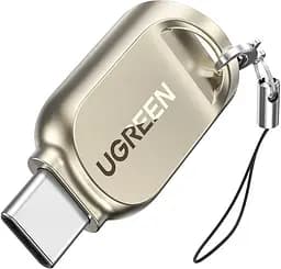 Картрідер USB-C UGREEN CM331 пристрій читання карт Micro SD Тип C TF 2Tb 5Gbps Light Golden (80124)