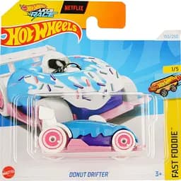 Набір: Базова машинка Hot Wheels Fast Foodie Donut Drifter блакитна (5785) + Базова машинка Hot Wheels Fast Foodie Quick Bite біла (5785) - мініатюра 2