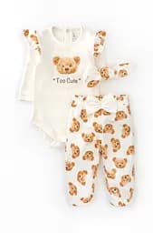 Боді зі штанами та пов'язкою для дівчинки з начосом Girl Bears
