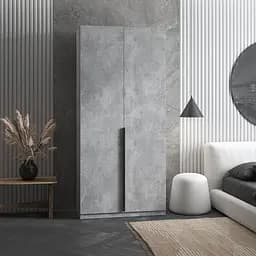 Шафа для одягу Vays M-25 Бетон, з штангою, ЛДСП, 100×50×220 см - для спальні, вітальні, передпокою